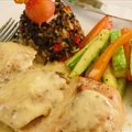Mediterranean Chicken with Lemon  Cream Sauce