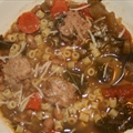 Minestrone Soup with Chicken Meatballs