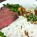 Moroccan Beef with Yogurt Mint Sauce