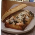 Mozzarella-grilled Panini With Chilli-spiked Prawns & Olives