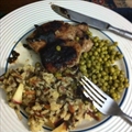 Mustard Glazed Pork with Apple Wild Rice