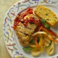 Mustard-Grilled Pork Chops with Two-Tomato Salsa