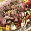 North African Leg of Lamb with Couscous and Grilled Vegetables