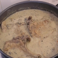 North Croatian pork chops in mushroom sauce