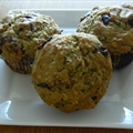 Oatmeal Chocolate Chip and Zucchini Muffins