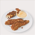 Pan-Fried Chicken Fingers with Spicy Dipping Sauce