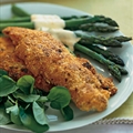 Parmesan-Crusted Chicken & Asparagus with Sauce Maltaise