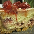 Passover White Chocolate and Raspberry Cheesecake