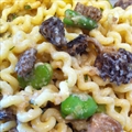 Pasta with Favas, Morels and Mascarpone Cheese