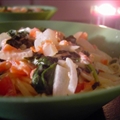 Pasta with Tomato Basil Cream Sauce