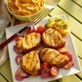 Peachy Mustard Pork Chops