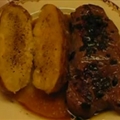 Peppercorn Steak with Bourbon Sauce