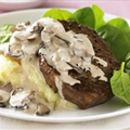 Peppered steak with creamy mushroom sauce (This one is a winner!)