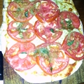 Pizza with Tomato, Mozzarella and Basil