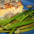 Polenta Wedges with Asparagus and Mushrooms