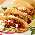 Pork Tinga with Potatoes, Avocado and Fresh Cheese