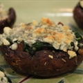 Portobellini Mushrooms with Spinach and Blue Cheese
