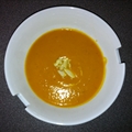 Potage carottes patates douces et gingembre