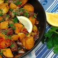 Potato with Boerewors (patatas Bravas Tapas)