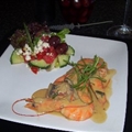 Prawns in a Creamy Mushroom And Vermouth Sauce