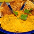 Pumpkin Hummus and Pita Chips