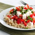 Quinoa with Red Pepper, Charred Corn and Spinach