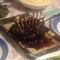 Rack of Lamb with a Merlot Glaze and Cherry Reduction Sauce