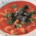 R?d vildtsuppe med pasta