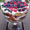 Red, White, and Blueberry Trifle