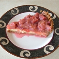 Rhubarb mascarpone tart