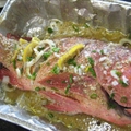 Roast Red Snapper W/ Fresh Herbs, Garlic and Olive Oil (Mf)