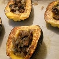 Roasted Acorn Squash stuffed with Mushrooms