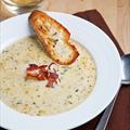 Roasted Cauliflower and Aged White Cheddar Soup