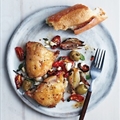 Roasted Chicken Thighs with Tomatoes, Olives, and Feta