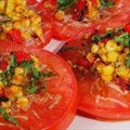 Roasted Corn and Tomato Salad with Herbed Oil