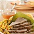 Roasted Fresh Pork Leg with Guava Mustard Sauce