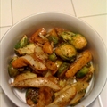 Roasted Pears and Brussel Sprouts