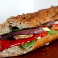 Roasted Vegetables Baguette Sandwich
