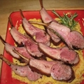 Rosemary Garlic Pan Seared Lamb with Polenta