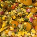 Salad with Corn, Avocado and Tomato