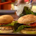 Salmon Burgers with Ginger Mustard Mayonnaise