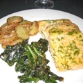 Salmon, Mustard Greens And Potatoes with Mustard-Dill Glaze