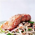 Salmon on Noodles