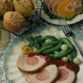 Sausage-Stuffed Pork Roast with Apricot-Mustard Glaze