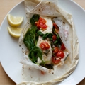Sea Bass and Salad in Parchment Paper