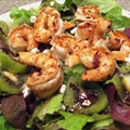 Shrimp Kiwi Mixed Green Salad