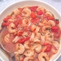 Shrimps with Basil, Leeks and Tomatoes
