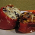 Slow Cooked Stuffed Red Bell Peppers
