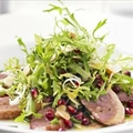 Smoked duck and asparagus salad
