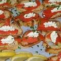 Smoked Salmon and Lemon-Cream Cheese on Crostini